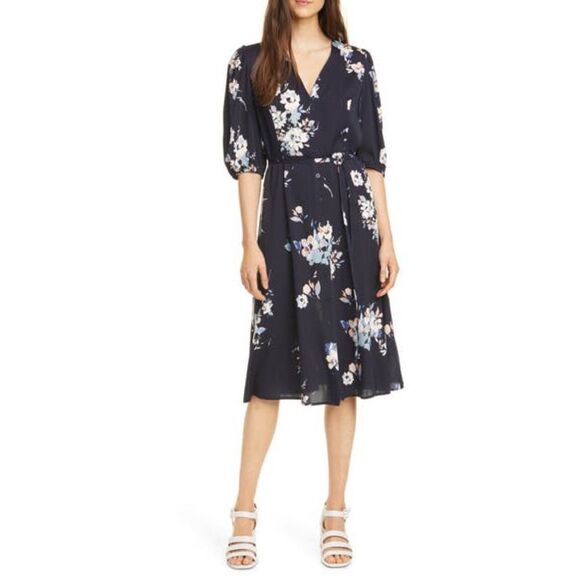 Nordstrom Signature Button From Silk Dress - Picture 2 of 12